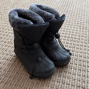 Black Winter Boots with Fur Lining